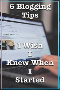 6 blogging tips pinterest board